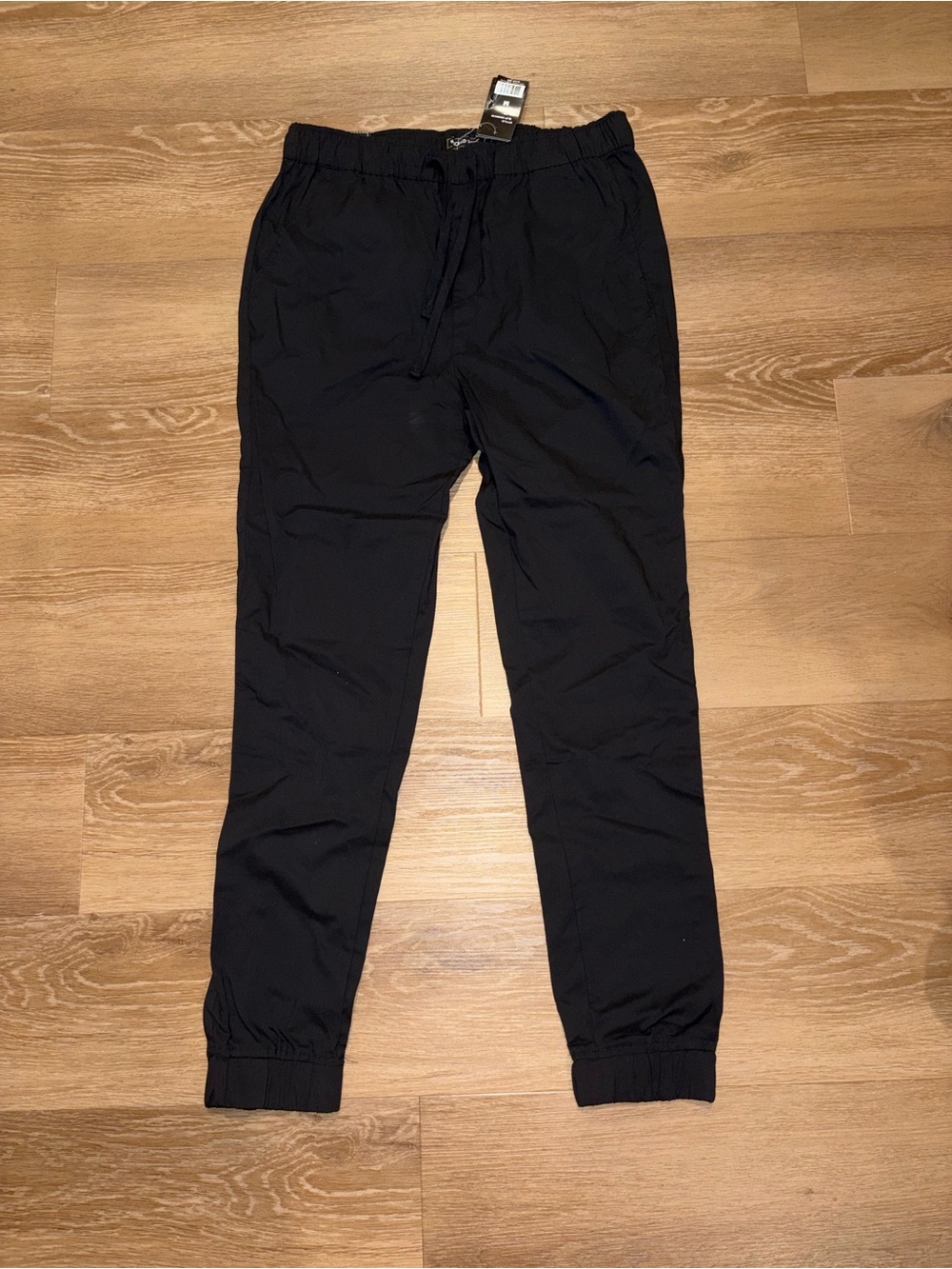 Wicked Stitch Men’s Medium Slim Tech Chino Jogger Pants Black Stretch New